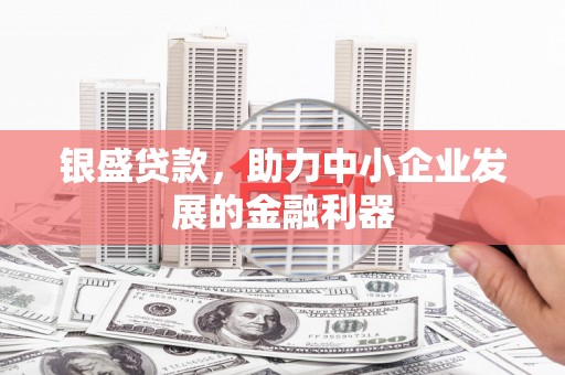 翁牛特旗银盛贷款，助力中小企业发展的金融利器