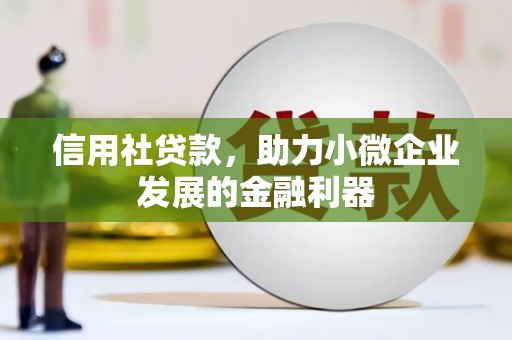 翁牛特旗信用社贷款，助力小微企业发展的金融利器