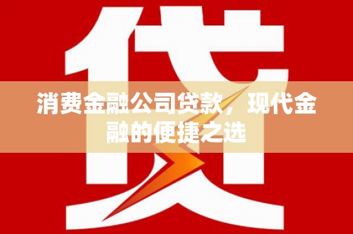 翁牛特旗消费金融公司贷款，现代金融的便捷之选
