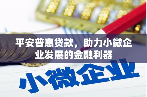 翁牛特旗平安普惠贷款，助力小微企业发展的金融利器
